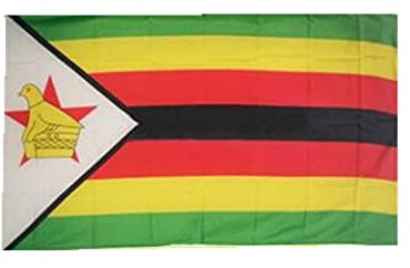 Stormflag Bandiera zimbabwe 3x5ft/90x150cm 90g di poliestere 2 occhielli,1 Occhiello in Ogni Angolo, in metallo e Doppio ago