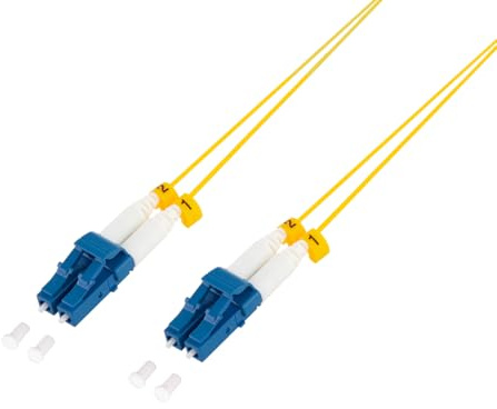 LogiLink FS0LC00 - Extra dünnes OS2 LWL Patchkabel LC-LC Duplex, 0,5 m, G657.A2