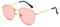 qinqilanqi-S Lunettes de soleil polygonales tendance pour homme et femme, verres classiques super légers avec cadre en métal, protection UV, Or/rose