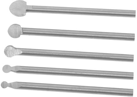 5 Stück Bohrer Rund Über Bit Senker Bits Gerade Fräser Oberfräse Werkzeug Fräser Drehwerkzeug Zubehör Schwabbelscheibe Rechen Forster Bits Holzstopfenschneider Silber Stahl Hemobllo