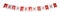 LOLPALONE Happy Birthday Papierbanner in Rot und Weiß