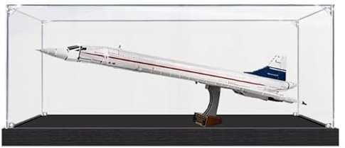 Transparente Acryl-Vitrine für Lego 10318 Concorde-Modell, Sammlerstücke, Theken-Vitrine, Geschenk, Staubbox, Organizer (nur Displaybox) (transparent 3 mm)