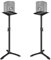 Paquete de 2 soportes de altavoces de altura ajustable, se extienden de 680 mm a 1160 mm, ajuste de altura de 4 velocidades, cada uno soporta 15 kg, altavoces de estantería para altavoces de 4, 5, 6 y