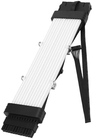 ARGB PSU Cable, RGB Power Extension Cable, PC Power Supply Extension Cord ARGB Synchronized, Compatible with 8Pin, 24Pin (SK3 Controller Black)