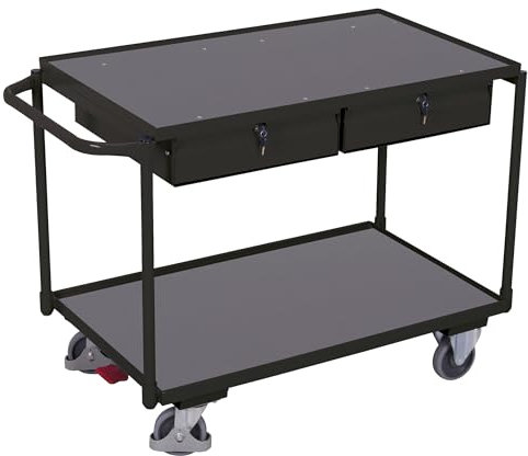 Cordes - Tischwagen 985 x 590 mm mit 2 Ladeflächen und 2 Schubladen Traglast 250 kg