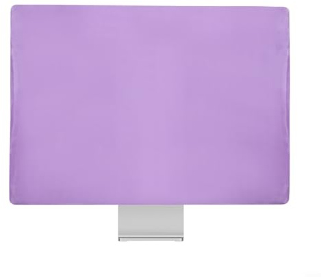 HomeVortex Protector de pantalla de elastano suave para monitor IMac de 24 pulgadas con dobladillo de nailon, banda elástica gris, elegante, resistente a los arañazos para configuración de escritorio