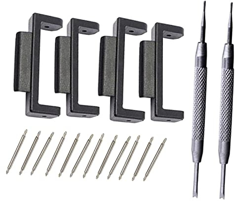 getuse 4 Stück 16mm zu 22mm Uhr Strap Adapter Kit für GA-110 GW-M5610 G-8900 G-5600 6900 9052 - Schwarz