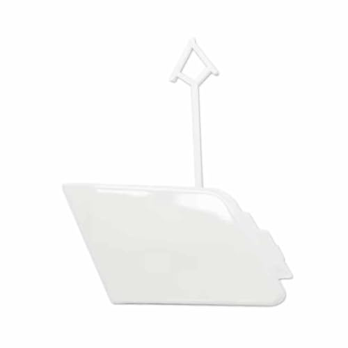 Auto Vordere Abschlepphaken Abdeckung für VW Tiguan 2012-2017, Abschleppaugen Stoßstange Abdeckkappe ABS Kunststoff Ösenkappenabdeckung,A/White