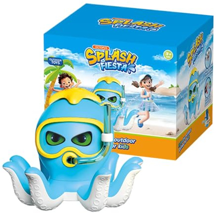 Kraken-Sprinkler-Spielzeug – Wassersprinkler, Hinterhofspiele, Outdoor-Sprinkler, Rasensprühsystem, Bunte Tentakel-Spritzpad-Spielmatte | -Mädchen-Park-Kindertagesstätte-Pool-Party-Garten