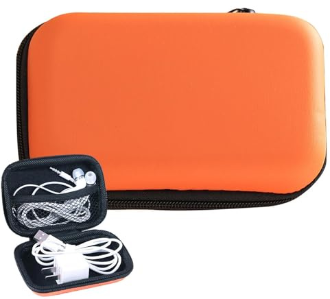 Genérico Cable Carrying Case - Tech Accessories Storage, Bag For Earphones | Headphones Cables And Chargers, Portable Protective Tech Organizer Pouch For Electronic Accessories Travel Office Home