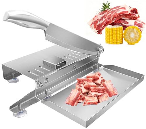 Máquina Cortadora De Huesos Cortadora De Carne Manual De Acero Inoxidable Cortador De Costillas Y Pescado 220/270/375 Mm Opcional Picadora De Carne Y Huesos Congelados Para Cortar Huesos De Pol 270mm