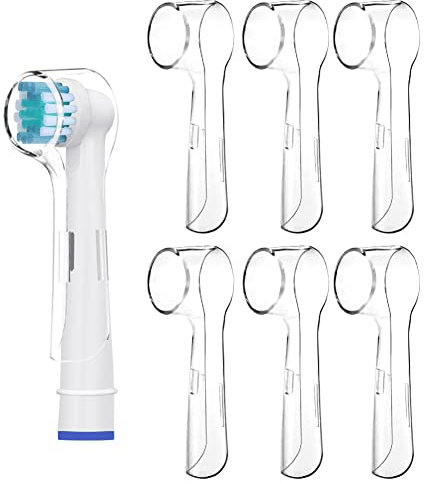 HSYTEK 6 Hygienic Protective Cover | Cap Compatible with Oral B Toothbrush Heads, Convenient for Travel and More Sanitary to Keep Germs Dust Away for Better Health