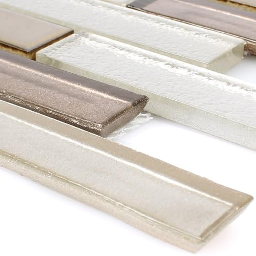 Glas Keramik Mosaikfliesen Permoser Kupfer Weiss