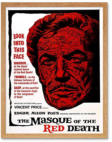 Wee Blue Coo Film Movie Masque Red Death Vincent Price Horror Art Print Framed Poster Wall Decor Kunstdruck Poster Wand-Dekor-12X16 Zoll