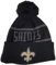 New Era New Orleans Saints NFL 2017 Black Collection Beanie - One-Size