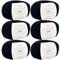 Merino Wolle zum Stricken -6x Merino pure marine (Fb 4409)- 6 Knäuel Merinowolle Marine + GRATIS Label - Merinowolle Knäuel - 50g/65m - Merino Wolle Nadelstärke 6 - Merino Wolle Nadelstärke 7