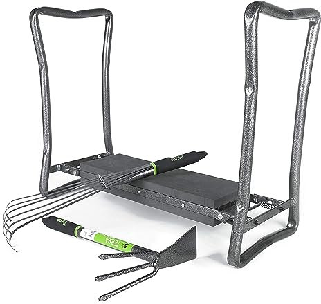 Yard Butler IGKB-1 Garden Kneeler Tiller and Terra Rake Bundle
