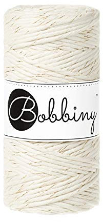 Bobbiny Makramee Kordel 3mm - 100m wählbar (Naturgold)