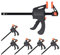 JIZZU 6Stück 4Zoll Holzbearbeitungsklemmen Grip Klemmen, Schnellgriff und Schnellspanner, Einhandbedienung Rachet Bar Clamp für Holz Schnelle