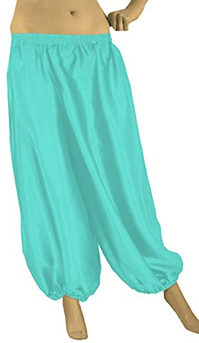MEEK MERCERY BY KF Bequeme Satinhose, Haremshose, Bauchtanz-Harem, Hippie-Hose, Tribal-Tanz, S66