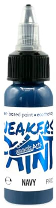 SneakArts Farbe für Leder und Textil – Marineblau – 30 ml – Personalisierung von Sneaker, Schuhen, Lederwaren, Kleidung, Jeans