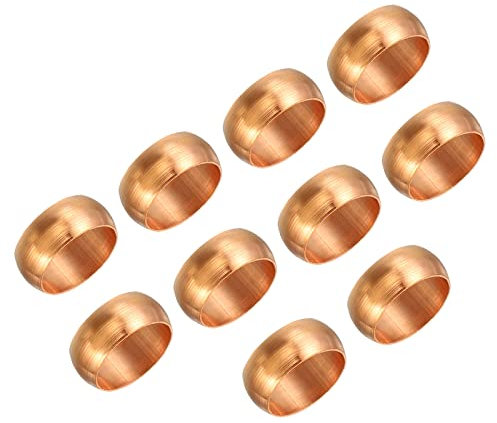 PATIKIL 12mm Tube OD Compression Manchons Embouts, 100 Lot cuivre Embout Raccord Compression Raccord Assortiment Kit pour Air Eau Gaz