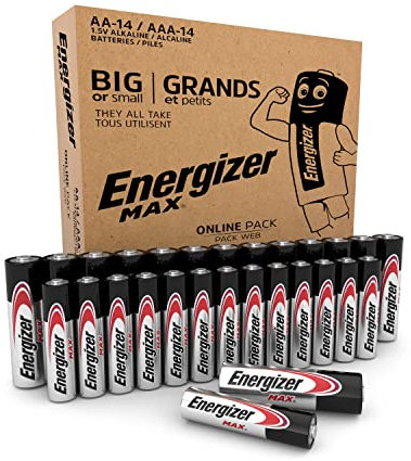Energizer Max - Pile AA e AAA Combo (pacco da 28) Batterie Alcaline 1,5V - potenza di lunga durata - 100% imballaggio riciclabile privo di plastica - 7 anni di conservazione [Esclusiva Amazon]