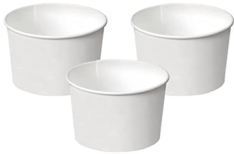 MAQA 25 pcs Gobelets en papier pour glaces et amuse-bouches, Gobelets pour glaces et desserts 80 ml, bols jetables ronds