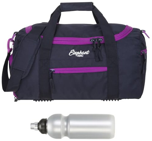 Sporttasche klein Jungen Mädchen Hero Signature mit Schuhfach Sport Tasche Kinder medium Schule Fitness Bag + Trinkflasche f (Tiff Lila Violett Black 13017)