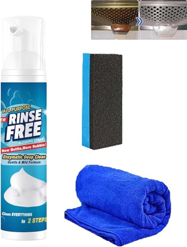 Rinse Free Foam Cleaner, Powerful Foam Cleaner, All Purpose Rinse Free Cleaning Spray, Spray Foam Spray Cleaner, For Bathroom, Car, House (1pcs)