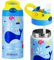 flintronic Borraccia Bambini Acciaio Inox con Cannuccia, 350ml Bottiglia Termica per Bambini, Borraccia per Bambino, Senza BPA Thermos, Bottiglia d'Acqua a Prova di Perdita per Scuola Asilo Campeggio