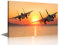TUMOVO Wandkunst Grumman F-14 Tomcat Fighter Jet, Kunstdruck auf Leinwand, modernes Kunstwerk, Flugzeug-Wandkunst für Wohnzimmer, Büro, Giclée-Galerie, Poster und Drucke, gerahmt, fertig zum