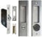 Sliding Pocket Door Lock，Brushed Silver Mortise Lock,Rectangular Recessed Handle Wooden Door Lock,160mm,No Key Hole,Easy Installation