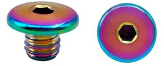 RISON-Titanium 2 Pezzi Viti per Leva del Freno per Bicicletta in Titanio M5, Bulloni del Coperchio del Cilindro Dell'olio, Viti per Bicicletta Bullone del Freno Idraulico Bici per Shimano XT
