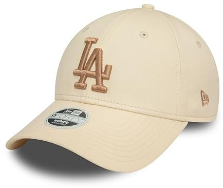 New Era Los Angeles Dodgers Cap Kappe Basecap MLB Teamlogo verstellbar Frau Mädchen beige - One-Size