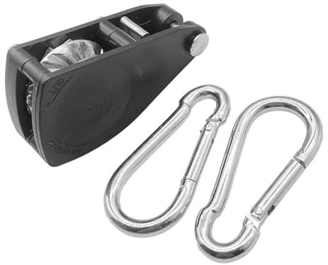 Corda per, tiranti per corda con ganci, Regolatore della corda a cricchetto con design a manopola per carichi pesanti da 1/4, Tenditori Guyline Corda multifunzionale con puleggia a cricchetto co