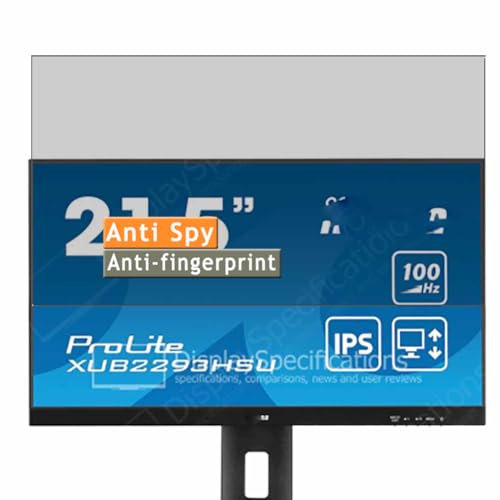 Vaxson Privacy Screen Protector, compatible with Iiyama ProLite XUB2293HSU-B7 21.5 Monitor, Anti Spy Guard Film Protectors Sticker [NOT Tempered Glass]