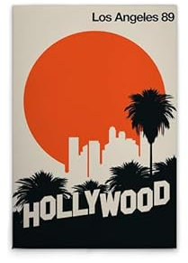 A.S. Création Leinwandbild Retro Los Angeles - Wandbild in Creme, Schwarz - 50 x 75 cm - DD131893