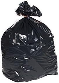 Recycled Tie Top Large Refuse Sacks Black Heavy-Duty Polythene Dustbin Liner Plastic Bin Bag Tie Top Garbage Bag for Household Office Garden Commercial DIY Caterers 90 pack