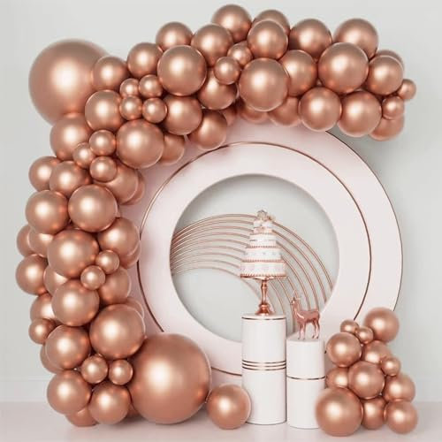 Ballons Or Rose,84 Ballons Guirlande Or Rose,18 12 10 5 pouce Or Rose Arche Ballon Anniversaire, Kit Arche Ballon pour Anniversaire Decoration Mariage Baby Shower Bapteme