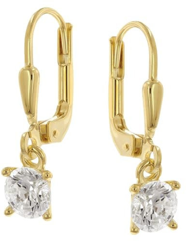 GLIZZ Damen-Ohrringe 333 Gold Ohrhänger mit Zirkonias zauberhafter Ohrschmuck für Frauen, wunderschönes Accessoire und edle Geschenkidee GL8795