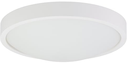 STOLARNIA PIKA Deckenlampe - Runde Holz Deckenleuchte Weiß 2xE27 (∅37 cm) - Modern Lampe für Schlafzimmer, Wohnzimmer, Flur, Küche - Stilvolle Kiefernholz ORION