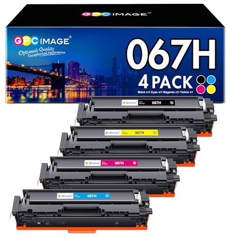 GPC IMAGE 067H Hohe Kapazität, 3.150 Seiten, Kompatible für Canon 067 067H für Canon i-SENSYS MF657Cdw MF655Cdw MF651Cw LBP633Cdw LBP632Cdw LBP631Cw MF653Cdw MF654Cdw MF656Cdw (4er-Pack)