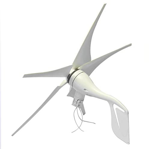 AISINILALAO 12v,3000W vertikale Achse Windmühlenwindturbine, 5 Klingen Permanent Maglev -Generator mit MPPT -Ladung Controller (220 V, weiß)