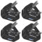 USB Plug 4-Pack UK 3 Pin, USB Charger Plug Adaptor 5V/1A Wall Plug Socket Phone Adapter Multiple Mains Chargers Quick Charging for iPhone Apple 14 Pro Max 14 Plus 13 12 11 SE XS XR 8 7 6, for iPad