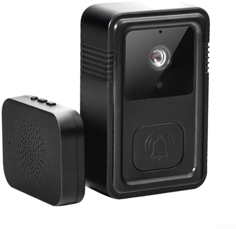 Interphone intelligent sans fil KEMENT avec images claires de jour ou de nuit, facile à utiliser (noir)