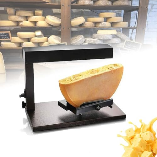 Raclette-Käseschmelzer, kommerzielle elektrische Maschine for halbe Nacho-Käseräder, Käseschmelzen auf der Arbeitsplatte, multifunktionaler, winkelverstellbarer Edelstahl, 750 W, schnelles Aufheizen