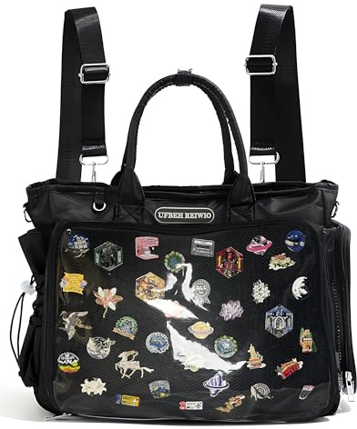 VOUSXLLEZ Ita Bag Crossbody Handtaschen Kawaii Schulter Geldbörse Quadratisch Rucksack mit Einsatz Anime Pins Display