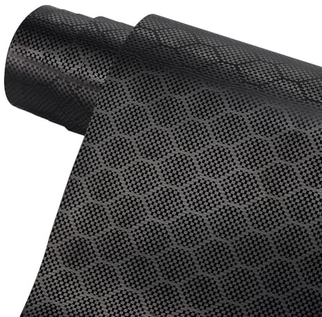 Alvorox Auto Folie, Gittermuster, Wabenmuster, Schwarze Vinylfolie für Fahrrad, Motorrad, Auto, innen außen, Lackschutzfolie, DIY-Klebeaufkleber (30 x 152 cm)