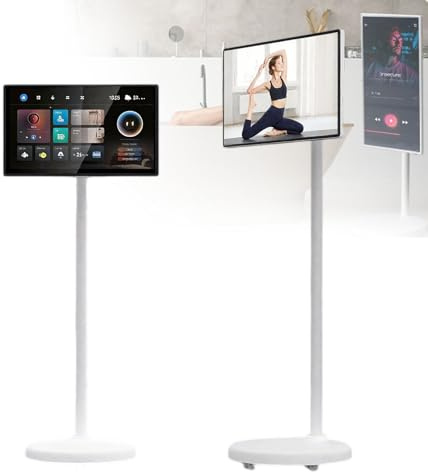 Monitor portátil Android TV con pantalla táctil, pantalla IPS FHD, batería de 6000 mAh, espejo inalámbrico, soporte ajustable para el hogar y la oficina